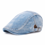 قبعة "البيريه الجينز" (Denim Flat Cap) – طقم ثنائي بدرجات الأزرق (داكن وفاتح) – تصميم كلاسيكي عتيق (متجر تَسَوق)