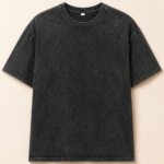 تيشيرت "البيزك المغسول" (Vintage Washed Basic T-shirt) – قصة أوفر سايز وتصميم سادة – لون أسود باهت (متجر تَسَوق)