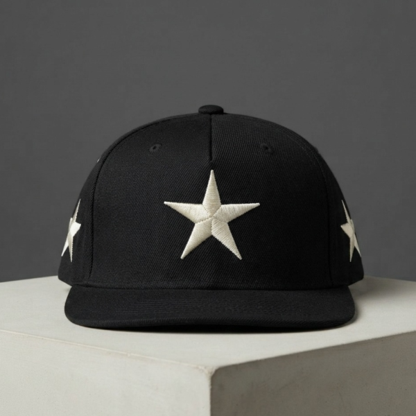 قبعة "النجمة الساطعة" (Star Snapback) – تصميم عصري بحافة مسطحة (متجر تَسَوق)
