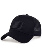 قبعة "نمط التراكر" (Trucker Cap) – تصميم العلم الموحد (Tone-on-Tone) مع خلفية شبكية – متوفرة بألوان متعددة (متجر تَسَوق)