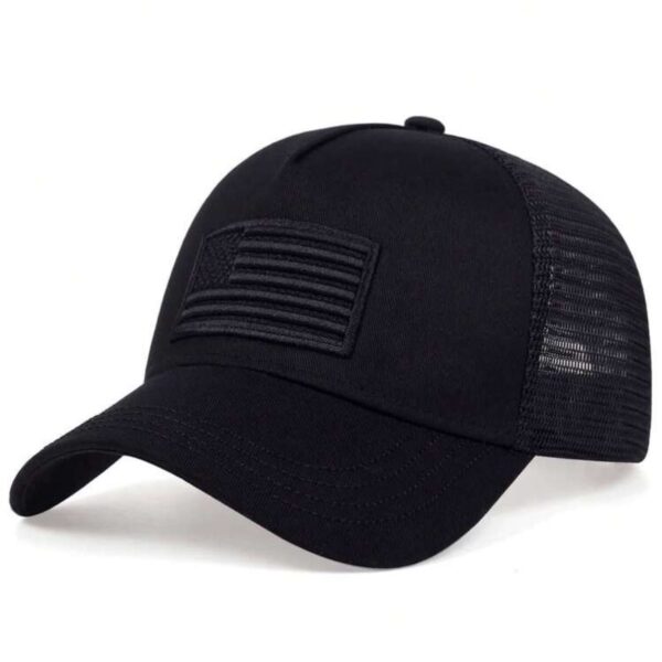 قبعة "نمط التراكر" (Trucker Cap) – تصميم العلم الموحد (Tone-on-Tone) مع خلفية شبكية – متوفرة بألوان متعددة (متجر تَسَوق)