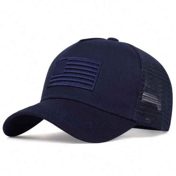قبعة "نمط التراكر" (Trucker Cap) – تصميم العلم الموحد (Tone-on-Tone) مع خلفية شبكية – متوفرة بألوان متعددة (متجر تَسَوق)