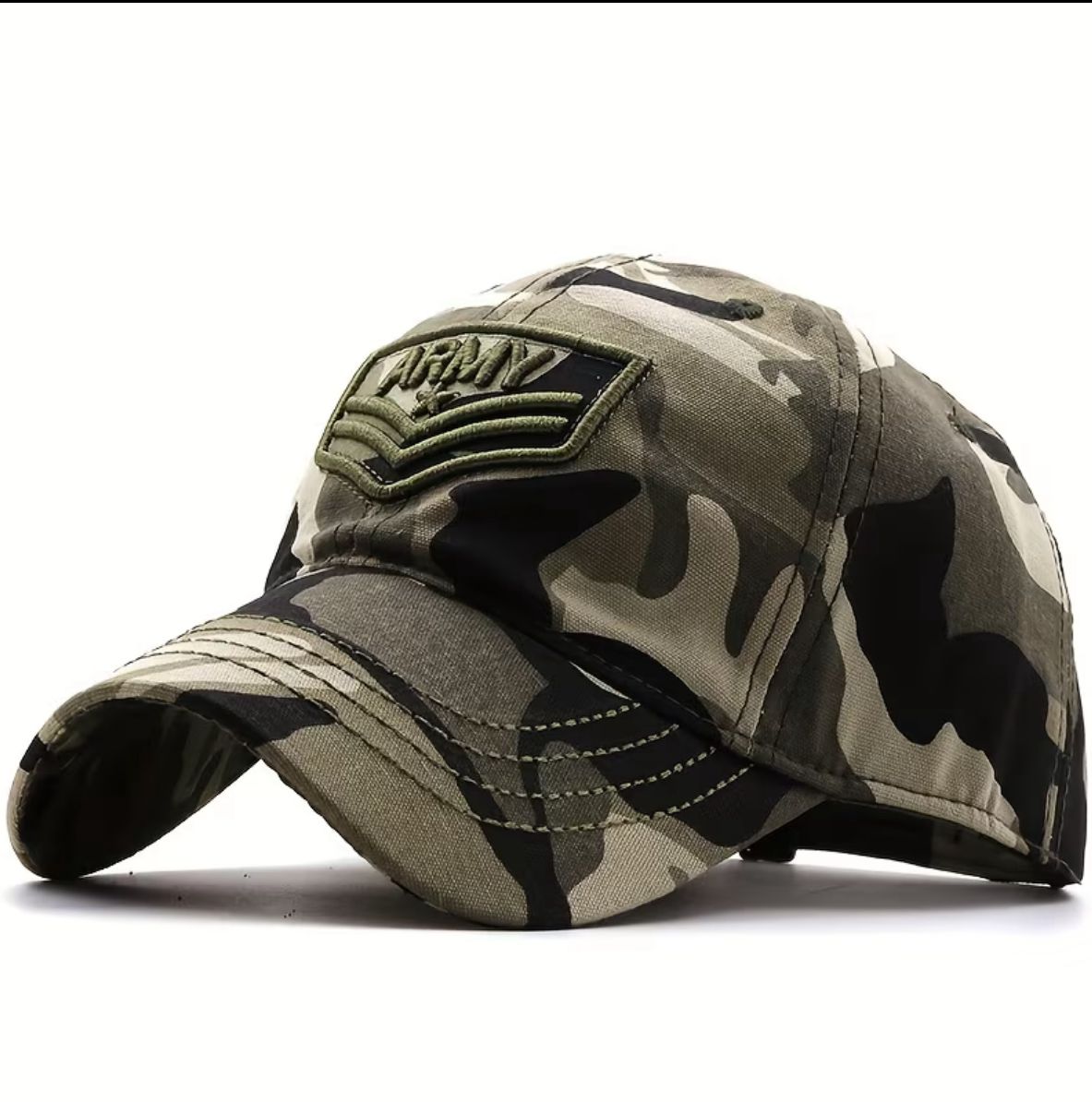 قبعة "التمويه العسكري" (Army Camo Cap) – تصميم مطرز بلمسة احترافية – نمط تمويه (Camouflage) (متجر تَسَوق) قبعة "التمويه العسكري" (Army Camo Cap) – تصميم مطرز بلمسة احترافية – نمط تمويه (Camouflage) (متجر تَسَوق)