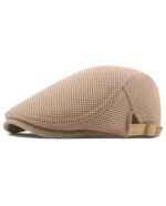 قبعة "البيريه الصيفي" (Summer Mesh Flat Cap) – تصميم شبكي للتهوية – متوفرة باللونين البيج والأبيض (متجر تَسَوق)