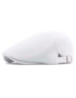 قبعة "البيريه الصيفي" (Summer Mesh Flat Cap) – تصميم شبكي للتهوية – متوفرة باللونين البيج والأبيض (متجر تَسَوق)