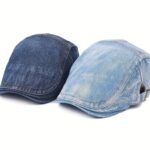 قبعة "البيريه الجينز" (Denim Flat Cap) – طقم ثنائي بدرجات الأزرق (داكن وفاتح) – تصميم كلاسيكي عتيق (متجر تَسَوق)