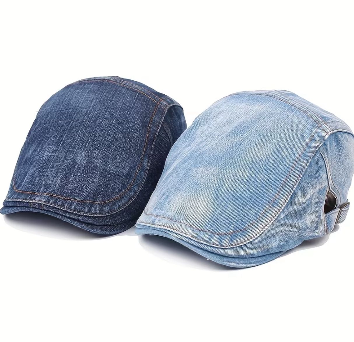 قبعة "البيريه الجينز" (Denim Flat Cap) – طقم ثنائي بدرجات الأزرق (داكن وفاتح) – تصميم كلاسيكي عتيق (متجر تَسَوق) قبعة "البيريه الجينز" (Denim Flat Cap) – طقم ثنائي بدرجات الأزرق (داكن وفاتح) – تصميم كلاسيكي عتيق (متجر تَسَوق)