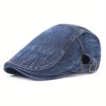 قبعة "البيريه الجينز" (Denim Flat Cap) – طقم ثنائي بدرجات الأزرق (داكن وفاتح) – تصميم كلاسيكي عتيق (متجر تَسَوق)