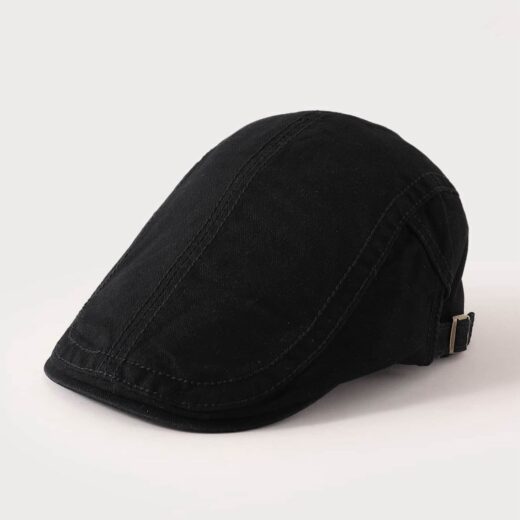 قبعة "الأناقة الكلاسيكية" (Classic Flat Cap) – تصميم بيريه أنيق – متوفرة بالألوان: الأسود، البني، والأبيض (متجر تَسَوق)