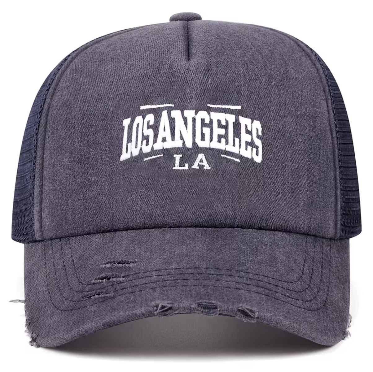 قبعة "لوس أنجلوس" (Los Angeles LA Trucker Cap) – تصميم "ديستريسد" (Distressed) عصري – متجر تَسَوق قبعة "لوس أنجلوس" (Los Angeles LA Trucker Cap) – تصميم "ديستريسد" (Distressed) عصري – متجر تَسَوق