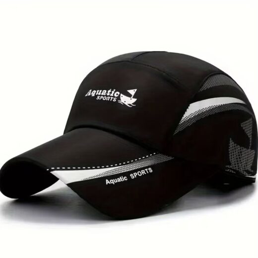 قبعة "الرياضات المائية" (Aquatic Sports Performance Cap) – تصميم رياضي بتقنية التهوية – لون أسود (متجر تَسَوق)