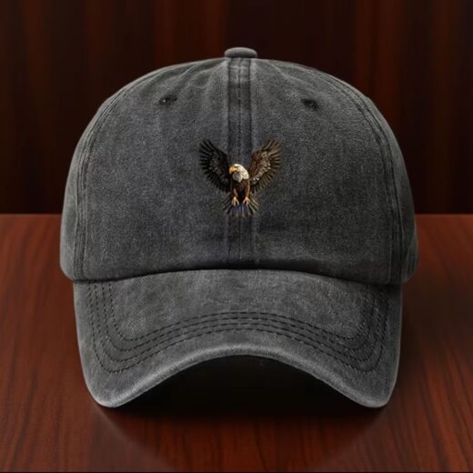 قبعة "النسر المهيب" (Majestic Eagle Cap) – تصميم مغسول (Washed Look) – متجر تَسَوق
