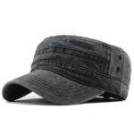 قبعة "الكاديت العتيقة" (Vintage Cadet Cap) – تصميم عسكري مغسول – لون رمادي داكن (متجر تَسَوق)
