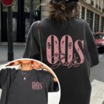 تيشيرت رمادي داكن "أوفر سايز" بتصميم "00s Babe" الكلاسيكي