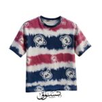 تيشيرت صيفي بنمط "تاي داي" (Tie-Dye) وتصميم الدببة المرح