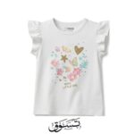 تيشيرت بناتي رقيق بتصميم "Hello Little One" والزهور