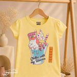 تيشيرت بناتي صيفي بتصميم "Chillin' with my Unicorn"