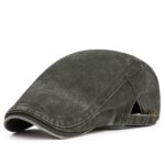قبعة "بيريه" (Beret) رجالية كلاسيكية - ملمس عتيق