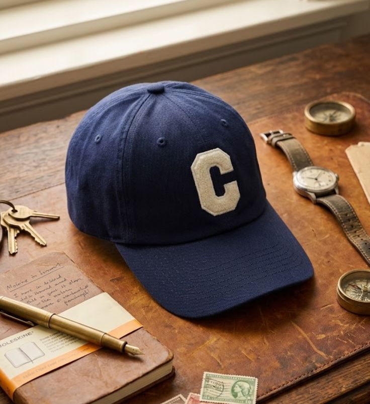 قبعة كاب "فارستي" (Varsity) كلاسيكية بحرف "C" - لون كحلي قبعة كاب "فارستي" (Varsity) كلاسيكية بحرف "C" - لون كحلي