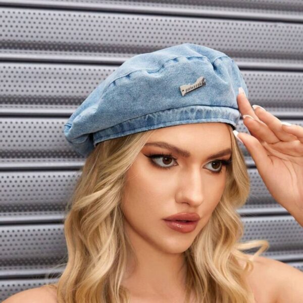 قبعة "بيريه" (Beret) جينز عصرية - تصميم "ستريت ستايل"