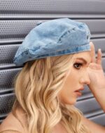 قبعة "بيريه" (Beret) جينز عصرية - تصميم "ستريت ستايل"