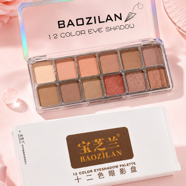 باليت ظلال عيون 12 لوناً من باوزيلان (BAOZILAN Eyeshadow Palette)