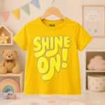 تيشيرت أطفال أصفر بتصميم "SHINE ON!" من R&B