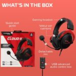سماعة HyperX Cloud II تُعتبر أسطورة الفئة المتوسطة في سماعات الألعاب بفضل موازنتها بين الراحة وجودة الصوت. الراحة: وسائد الأذن من الفوم المرن (Memory Foam) مع إطار ألومنيوم خفيف ومريح للغاية في الجلسات الطويلة. الصوت: درايفرات 53mm بتقديم صوت قوي وواضح للخطوات وتوضيح الاتجاهات ياتي ب كرت صوت يدعم الصوت المحيطي الـ 7.1 وضبط الصوت بسهولة. الميكروفون: قابل للفصل ومزود بتقنية إلغاء الضوضاء لتواصل واضح مع الفريق.